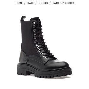 Steve Madden NWOT BRAND NEW Combat Boot sz 6 Black